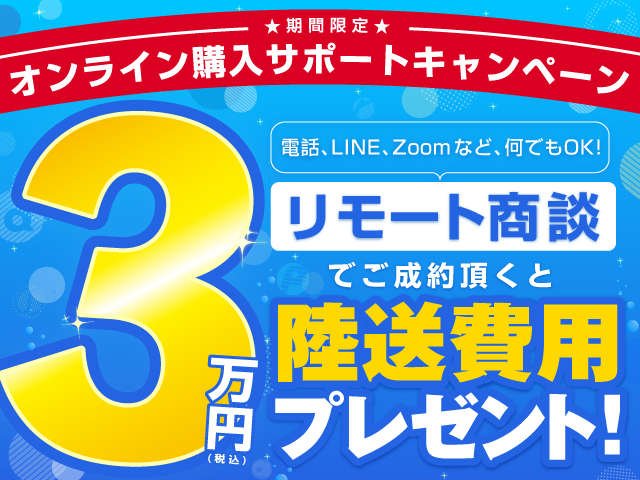 リモートでのご成約で陸送費3万円分がお得に 未使用車のネット販売専門店 パッカーズ